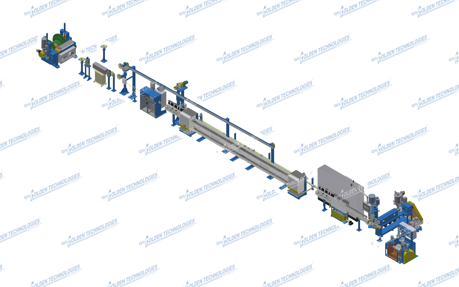 Network cable sheathing extrusion line 80