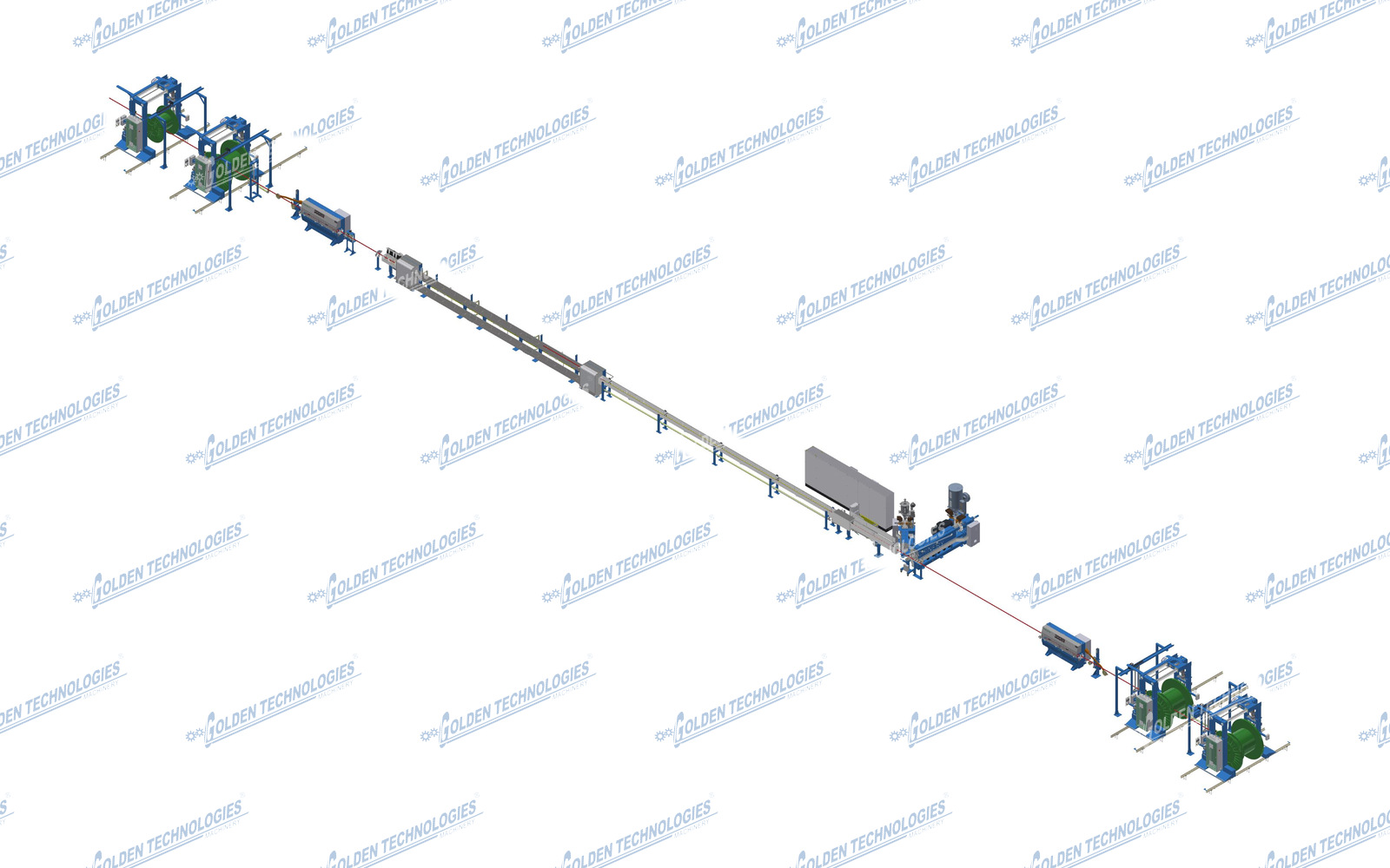 Power cable sheathing extrusion line 120+60