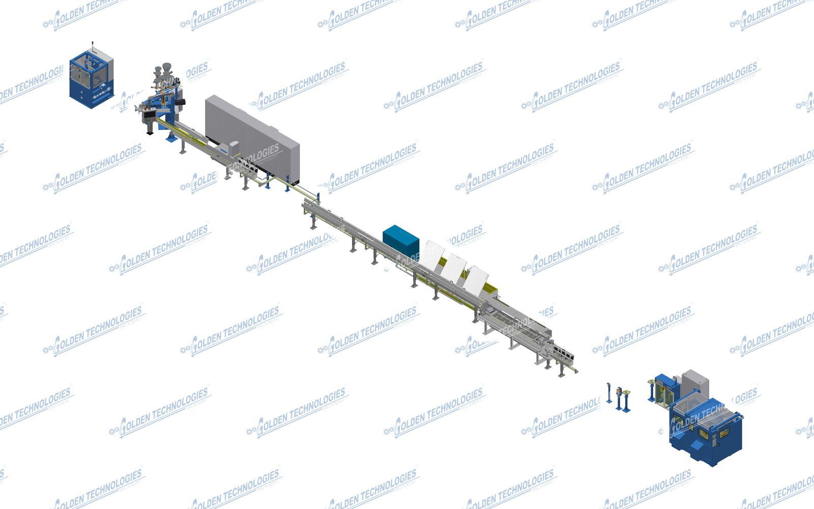 Robotic and specialty cable insulation extrusion line 50+35 or 80+45