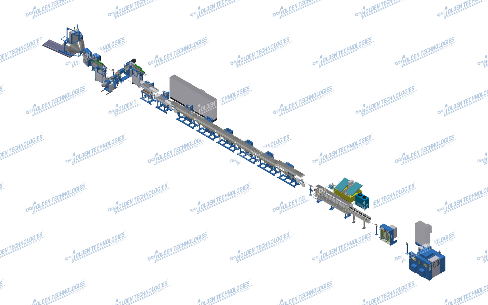 Silicone extrusion line 60+45 or 90+60